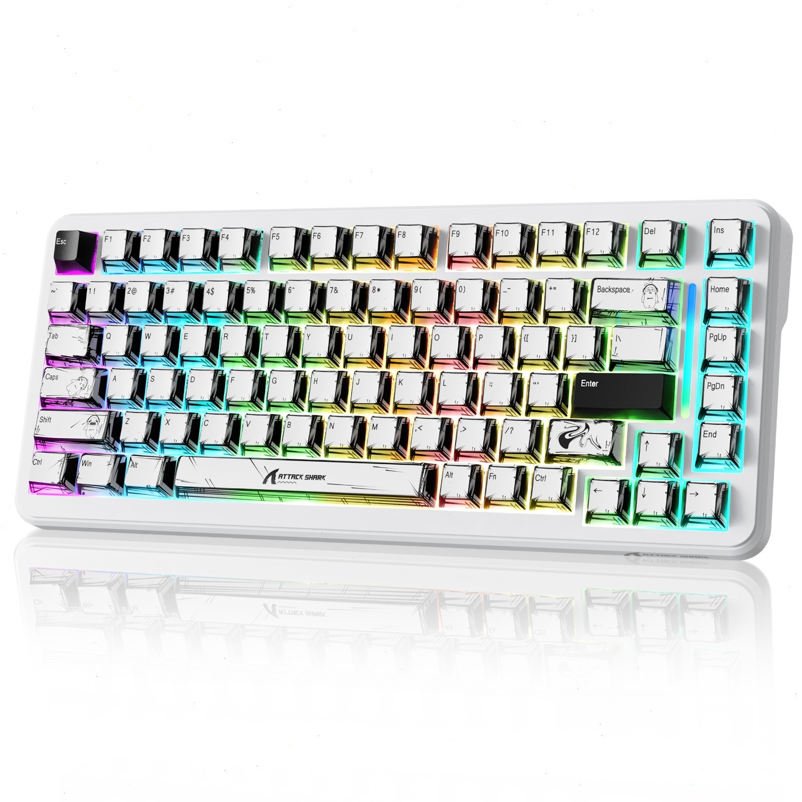 ATTACK SHARK X82PROHE Wireless Gaming Keyboard Magnetic Switch for PC PS XBOXMAC