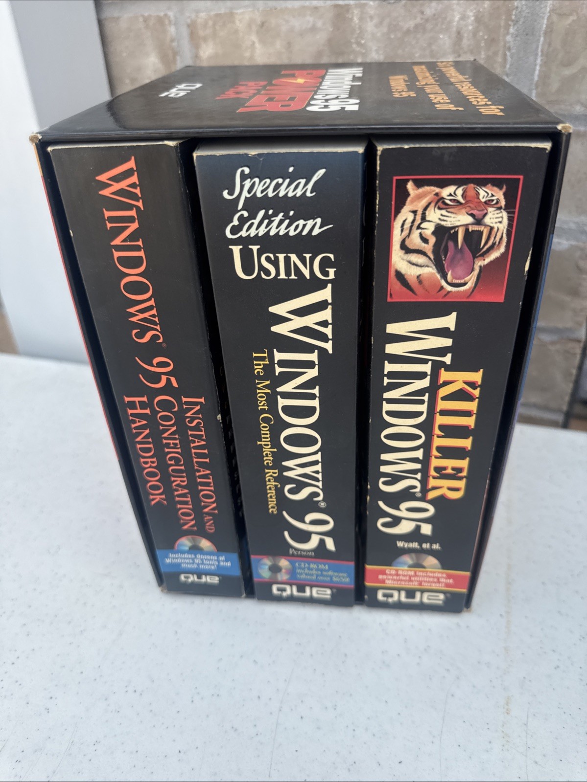 Windows 95 Power Pack VTG 90's QUE Computer Software Book Set (3) Guide