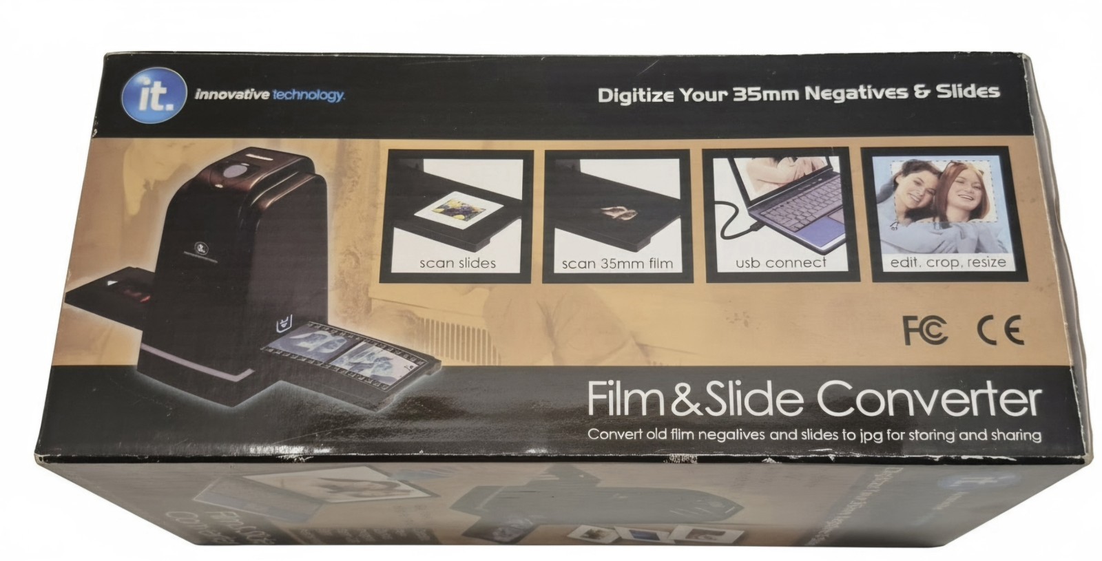 IT Innovative Technology ITNS-300 35mm Film Slide Converter Scanner Open Box