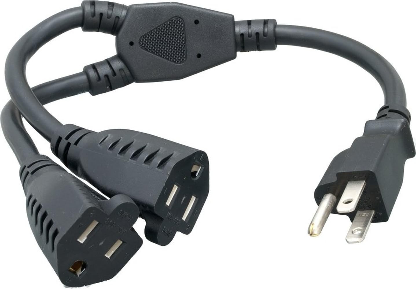 Cablelera Power Cord Extension and Splitter, NEMA 515P to NEMA 515R x 2, 16 A...