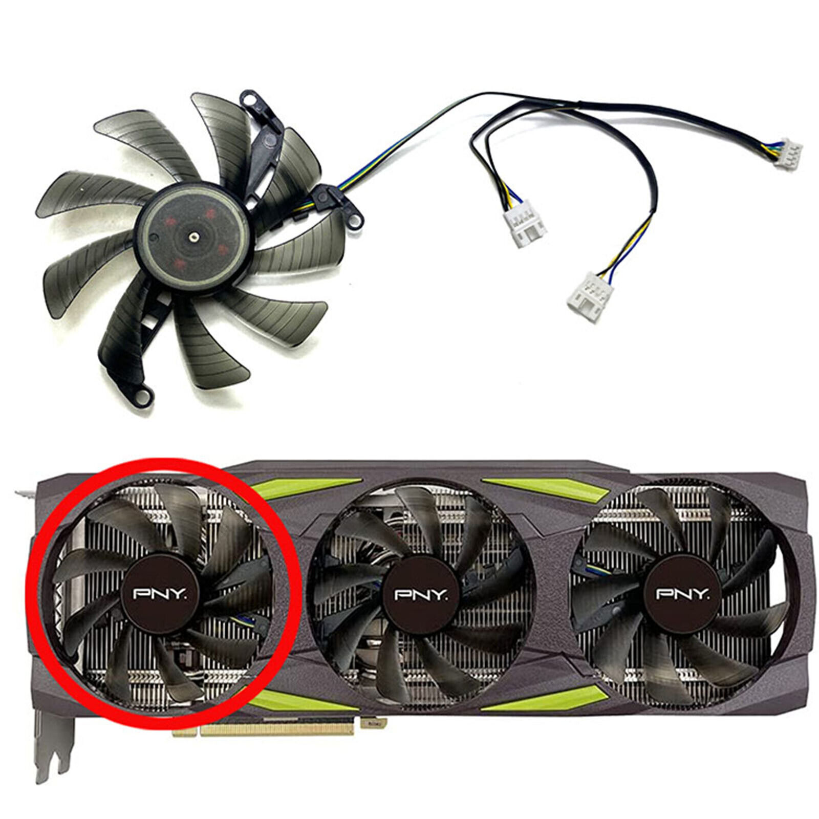 Replace Graphics Card Coiling Fan for PNY RTX3070ti 3080 3080ti 3090 Triple Fan