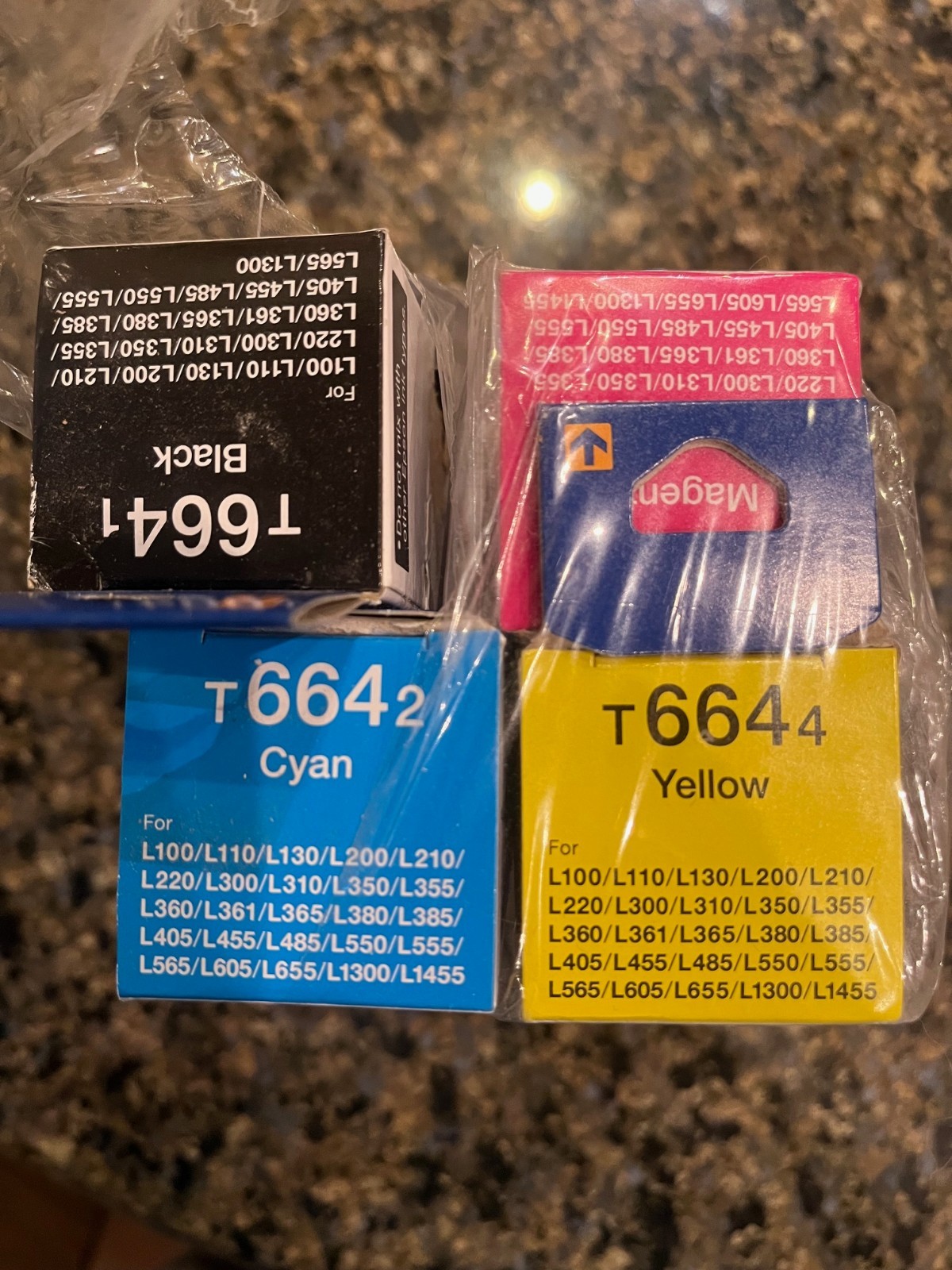 Genuine Epson 664 Ecotank Combo 4-Pack Ink - Black Cyan Magenta Yellow -✅