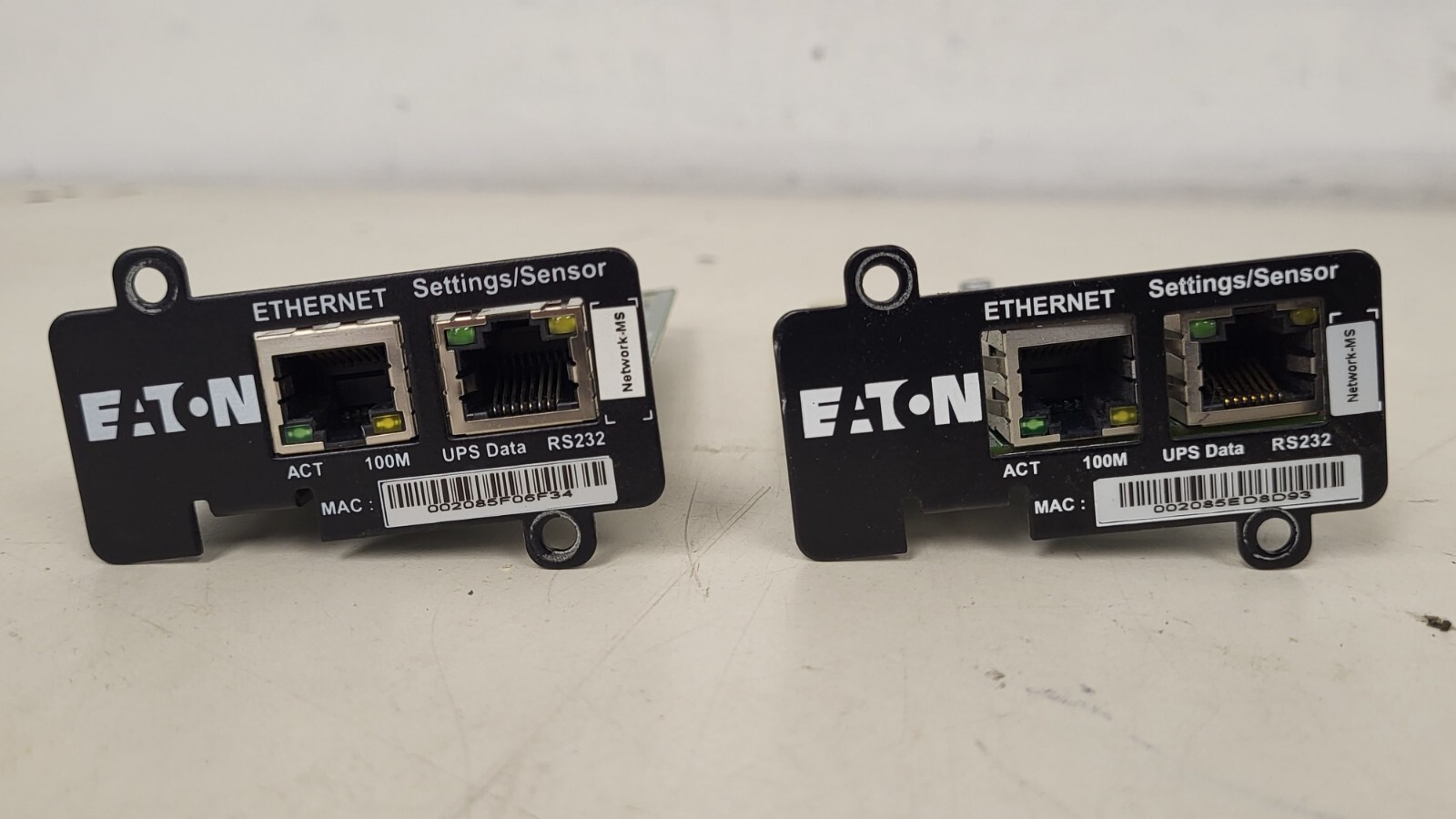 Lot of 2 - EATON NETWORK CARD-MS (710-00255-01P) (710-00255-03P) Used
