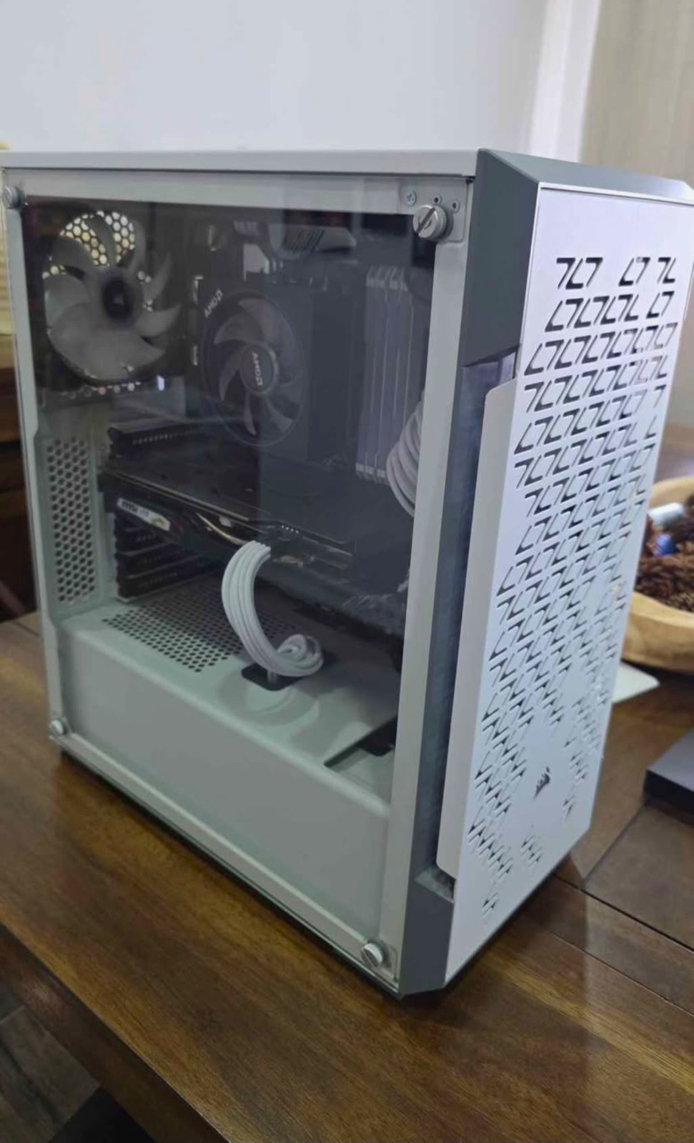 Custom/Whitebox Gaming Desktop Tower PC AMD Ryzen MSI GPU White/Gray Glass