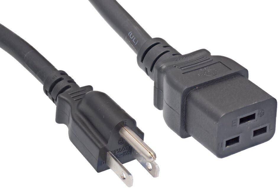 Extension Del Cable De Alimentacion De America Del Norte, Nema 5-15P A C19, ...