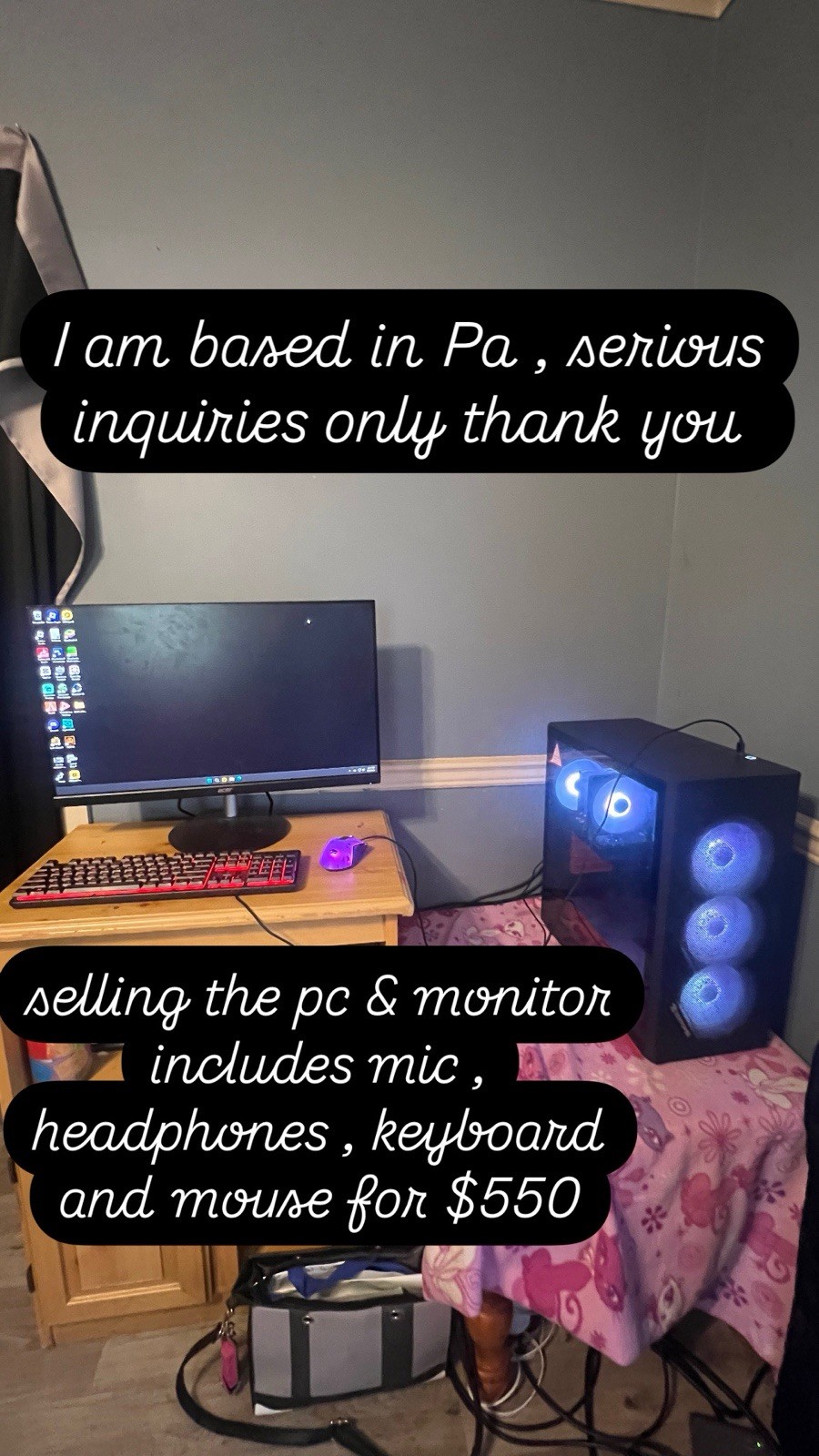 Name Brand 24in Monitor Desktop Computer PC LCD (Grade A) - Lot(s) available
