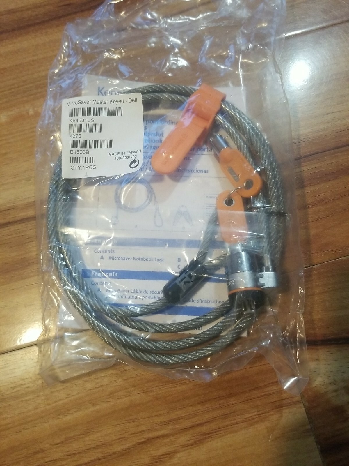 #F) Kensington MicroSaver Master Keyed Dell Notebook Lock K64581 Sealed Package