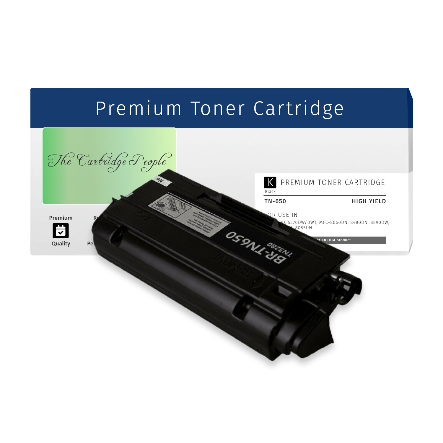 Compatible 2pk, 8000 Pages Hi-Yield TN650,TN620, BLACK,  HL-5340D,MFC-8060DN