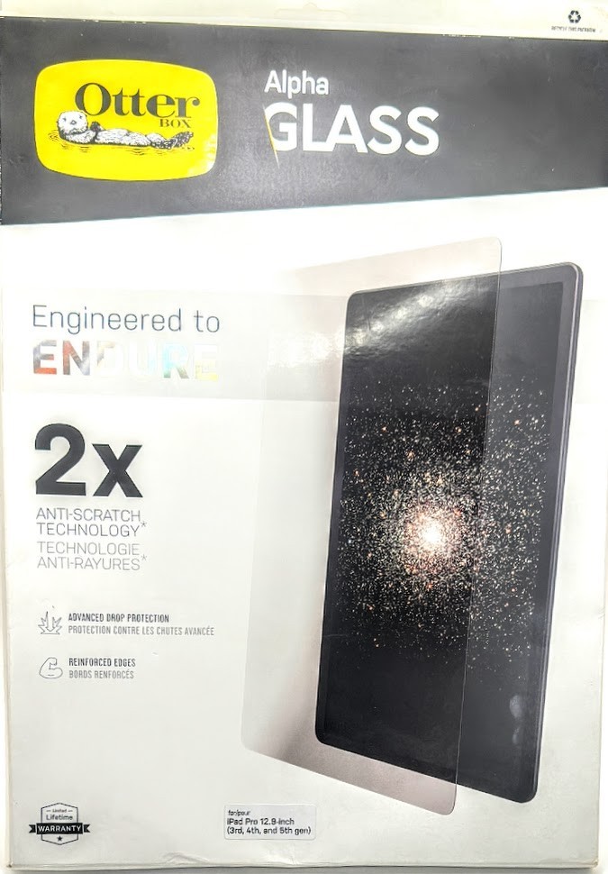OtterBox Alpha Glass Apple iPad Pro 12.9 3rd 4th 5th 6th Gen Screen Protector
