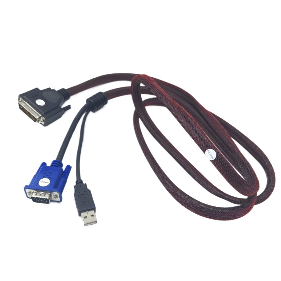 DVI M1-DA 30+5 Pin to 15Pin VGA + USB Projector Cable 1.8M