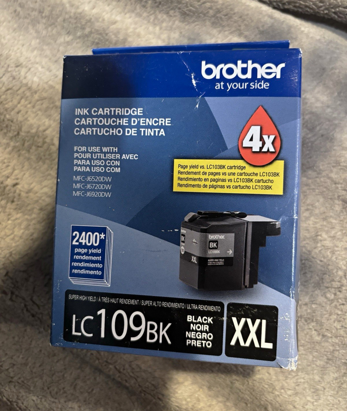 Brother Genuine LC109BK XXL Black Ink Cartridge for MFC-J6520DW Inkjet