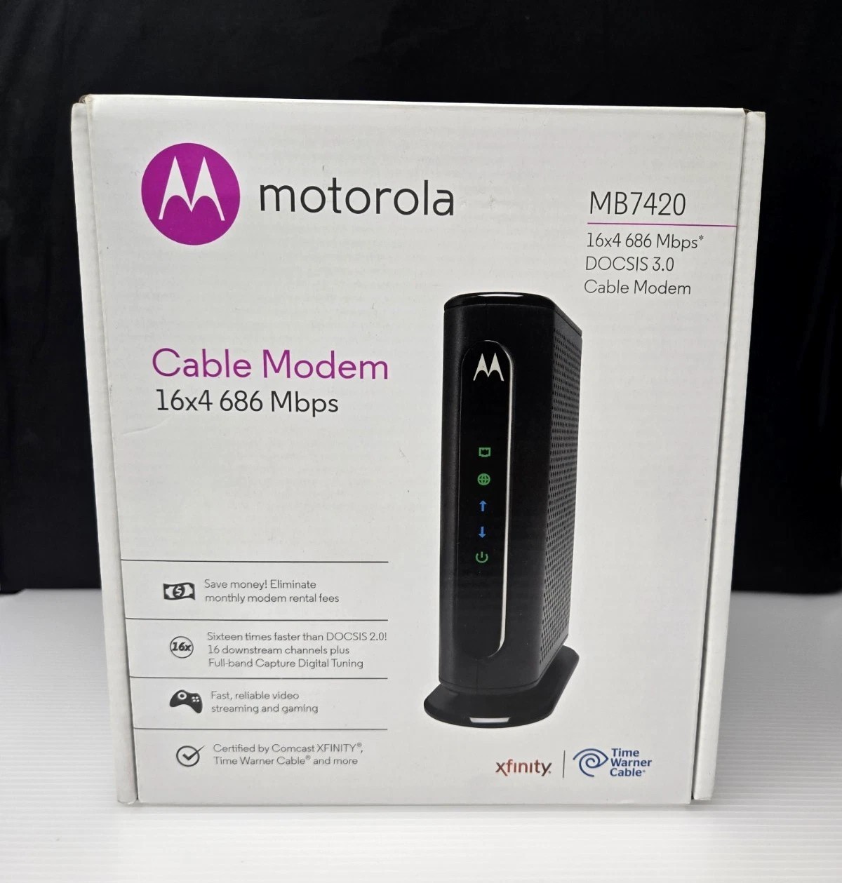 Motorola Cable Modem MB7420 16x4 686 Mbps DOCSIS 3.0  RNW916 Comcast Xfinity