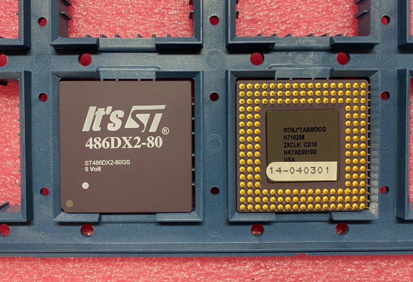 Vintage & New ST486DX2-80GS Gold Pin PGA CPU very RARE for old but new