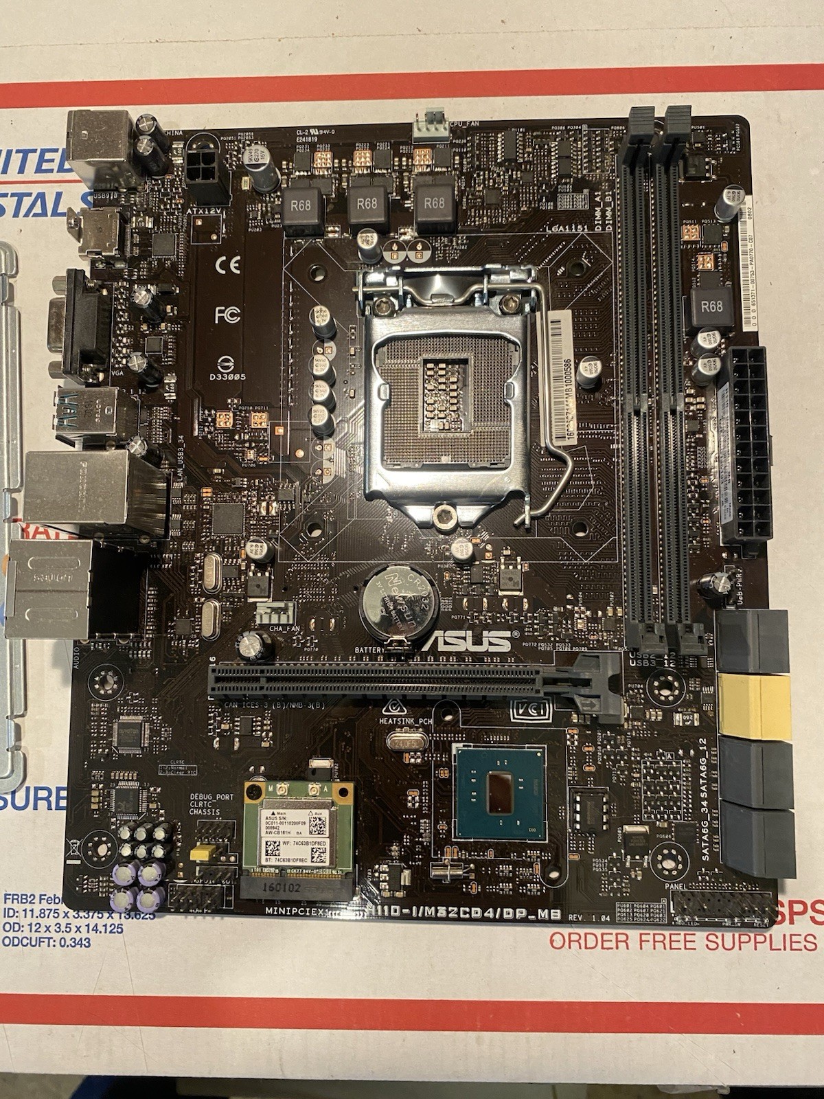 ASUS H110-I/M32CD4/DP_MB REV 1.04  Motherboard LGA1151 DDR4 M-ATX Tested good