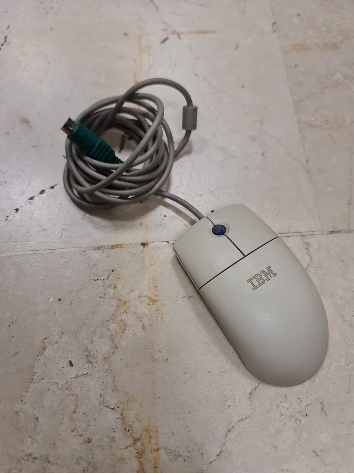 IBM Vintage Scroll Point Mouse PS/2 White 2 Buttons 12J3618 M-SAM-IBM5