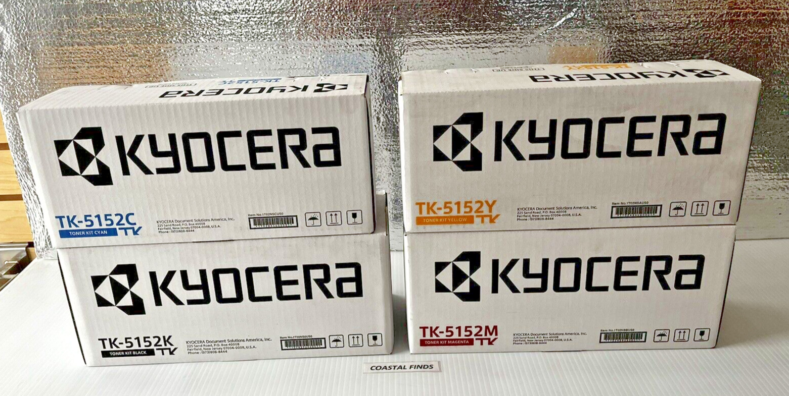 Kyocera TK-5152 Set of 4 CMYK Toner OEM NEW Sealed TK-5152K 5152C 5152M 5152Y