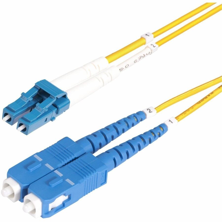 StarTech 20m (65.6ft) LC to SC (UPC) OS2 Single Mode Duplex Fiber Optic Cable
