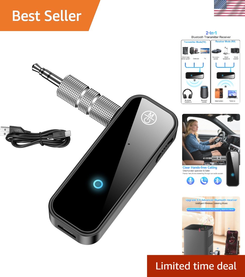 Upgraded Wireless Audio Adapter - Bluetooth 5.4 Transmitter & Receiver Combo