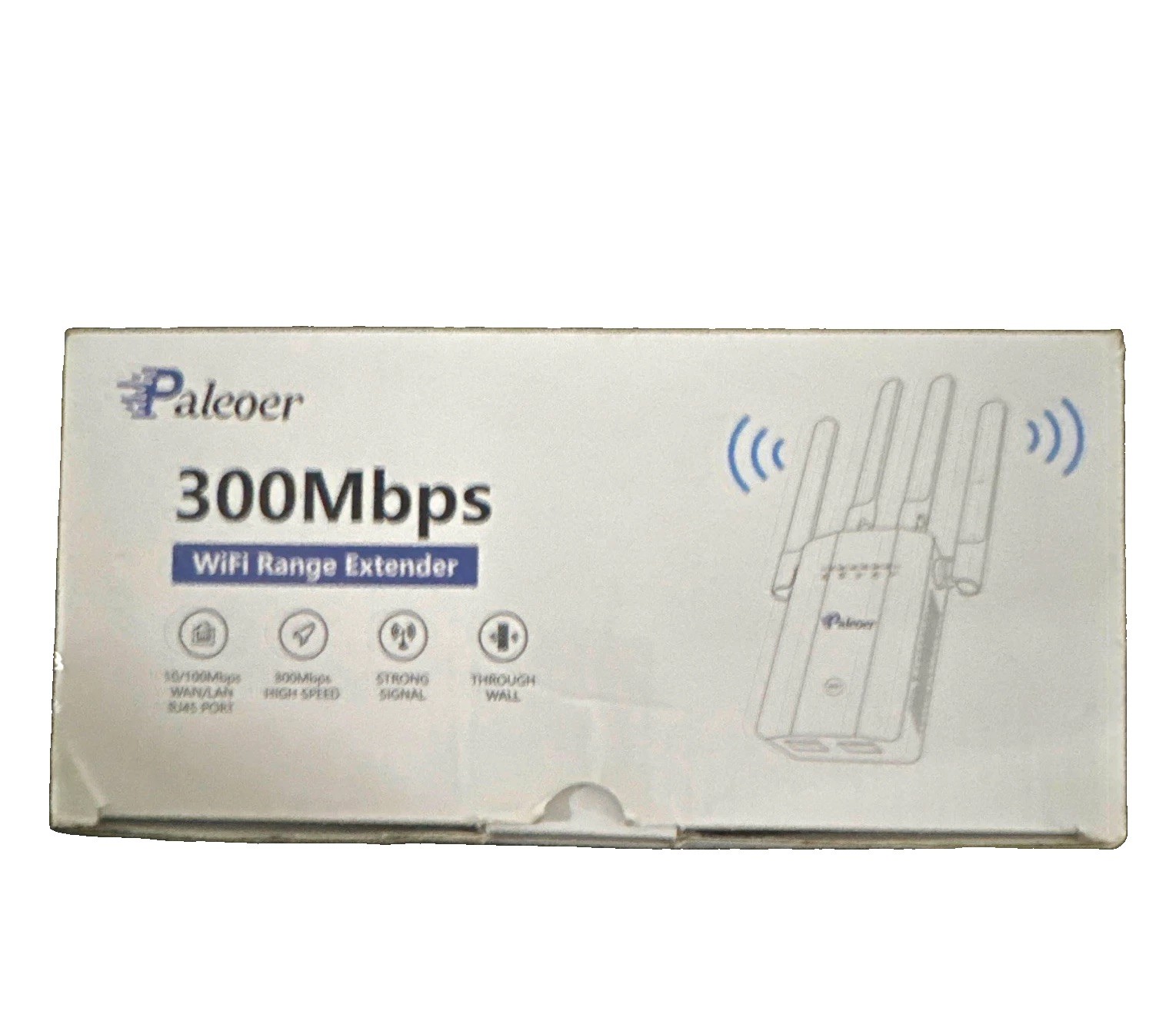 Paleoer 300Mbps 2.4GHz WiFi Range Extender Wall Plug w/ RJ-45 Model RPT-004-1