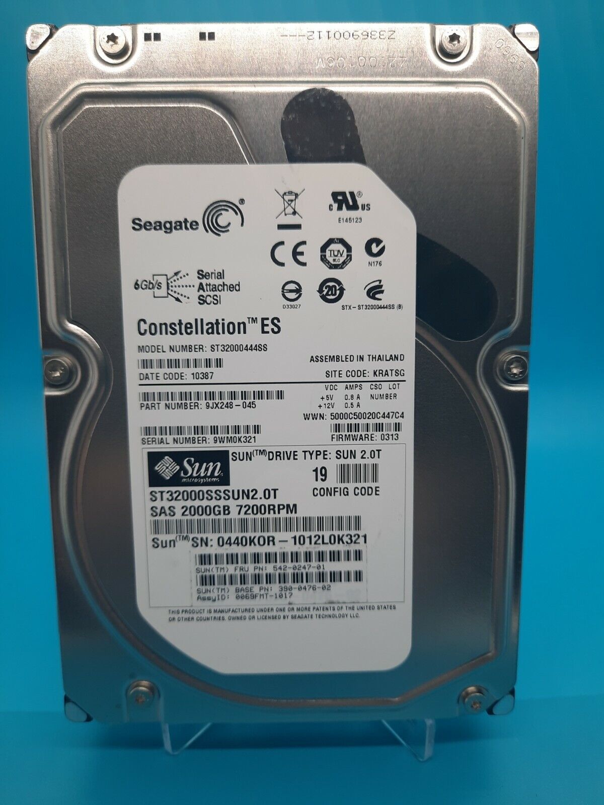 Seagate SAS 2TB ST32000444SS SUN MICROSYSTEMS 542-0247-01 Oracle 3.5 SUN2.0t