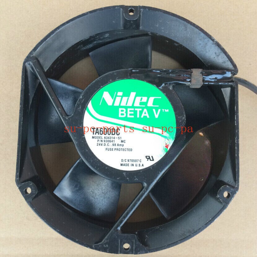 For 1pcs NIDEC TA600DC Cooling Fan A34314-51 24V 0.98A 2wires 2pin