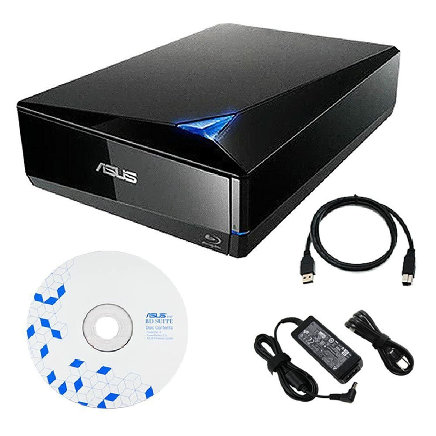 Asus BW-16D1X-U 16x External Blu-ray BDXL Drive with BD Suite Disc USB 3.0 Cable