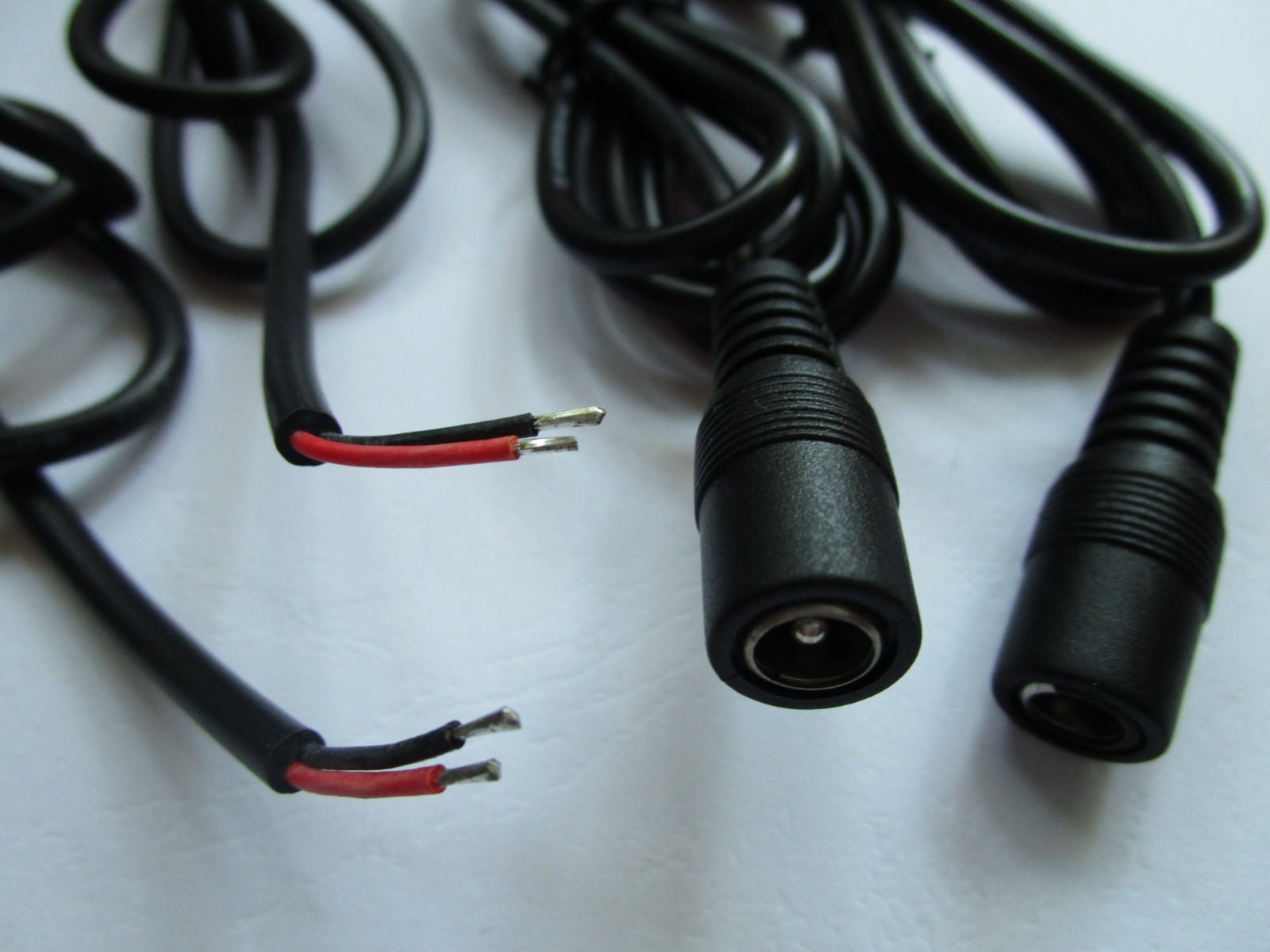 20 pcs DC Power 5.5x2.1mm Female Jack Connector 22AWG Cable 200cm 2m New