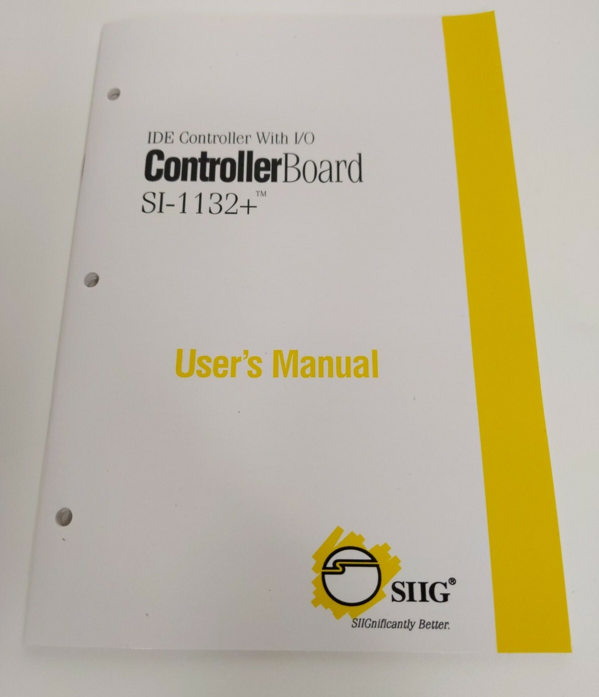 Vintage SIIG SI-1132+ IDE CONTROLLER WITH I/O USER'S MANUAL PC Hard Disk Board+