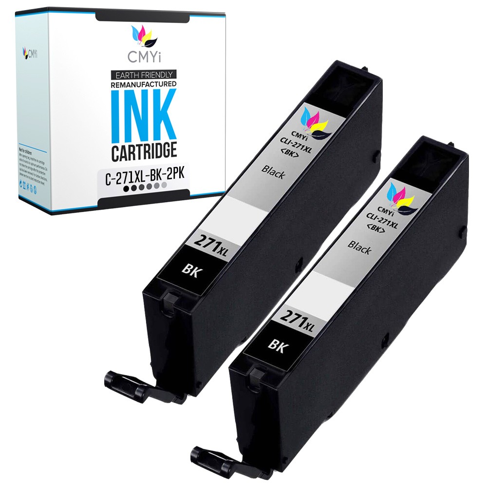 CMYi 2PK 271XL Black Ink Cartridge for Canon PIXMA MG7700 MG7720 TS5020 TS6020