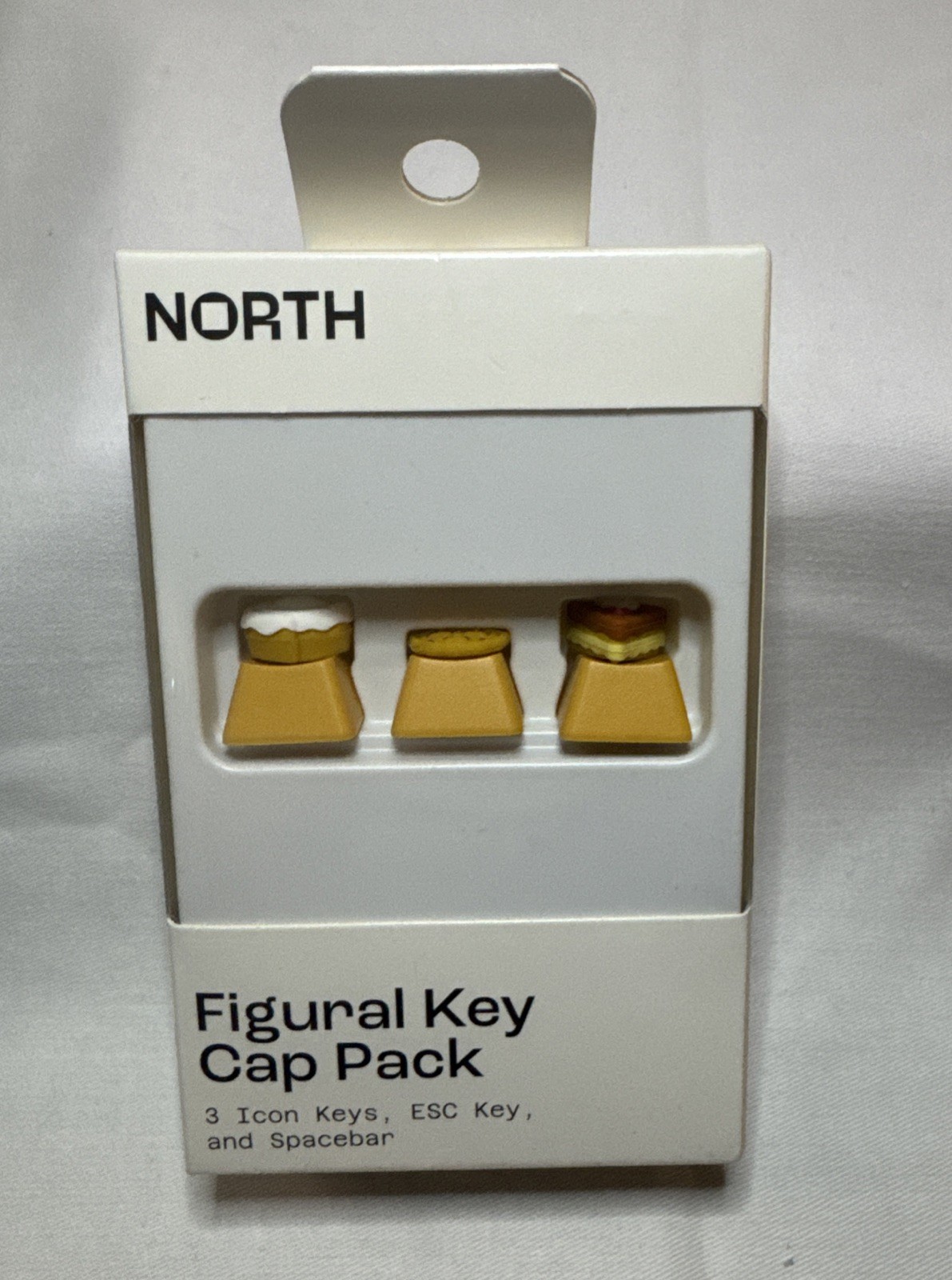 North Figural Pies Key Cap Pack - 3 Icon Keys, ESC Key, and Spacebar