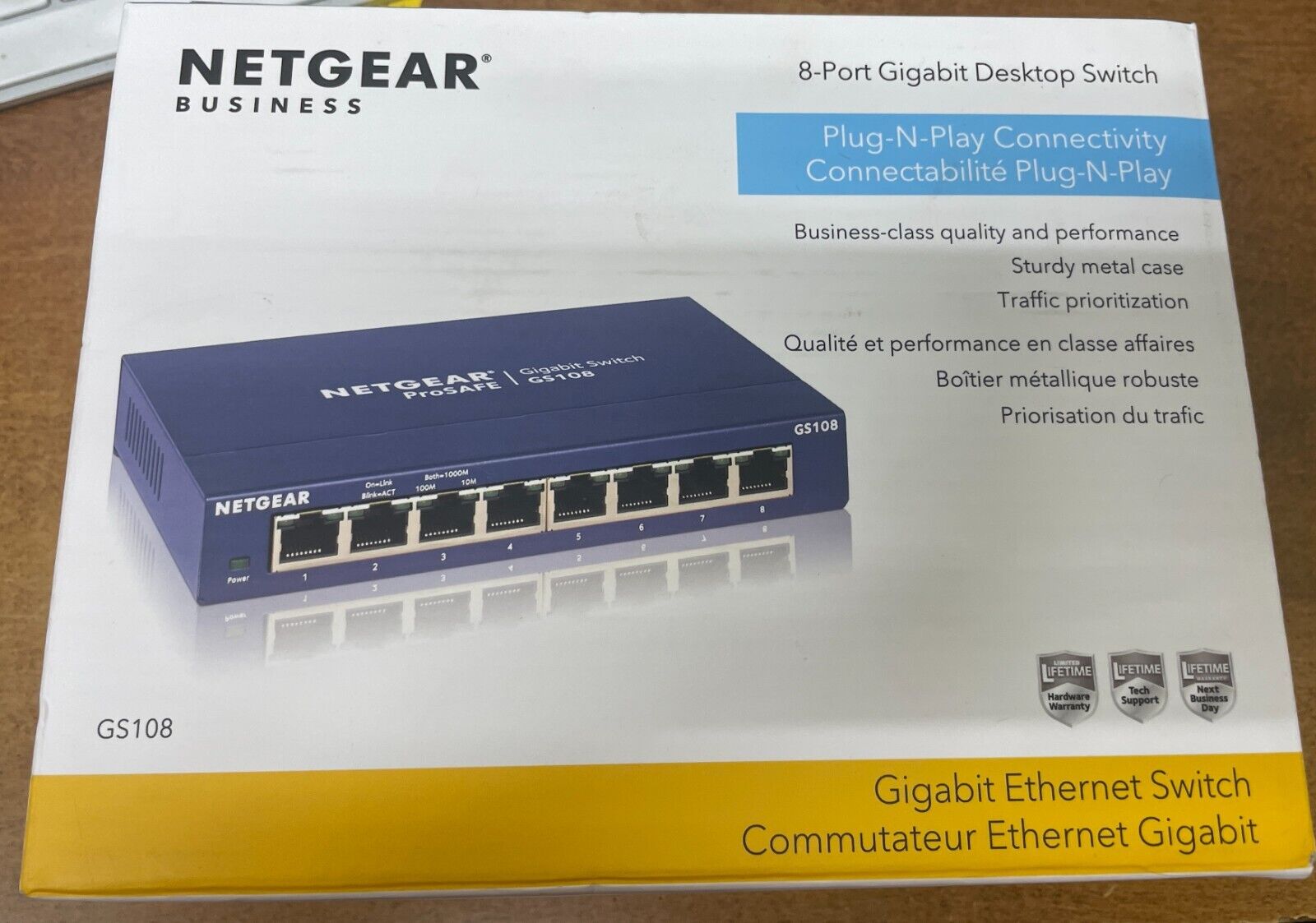 Netgear Business 8-Port Gigabit Ethernet Desktop Switch Plug-N-Play Connectivity