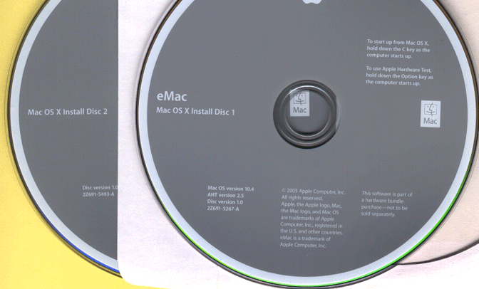 OS 9.2 & 10.4 for eMac Desktop ~  To Canada