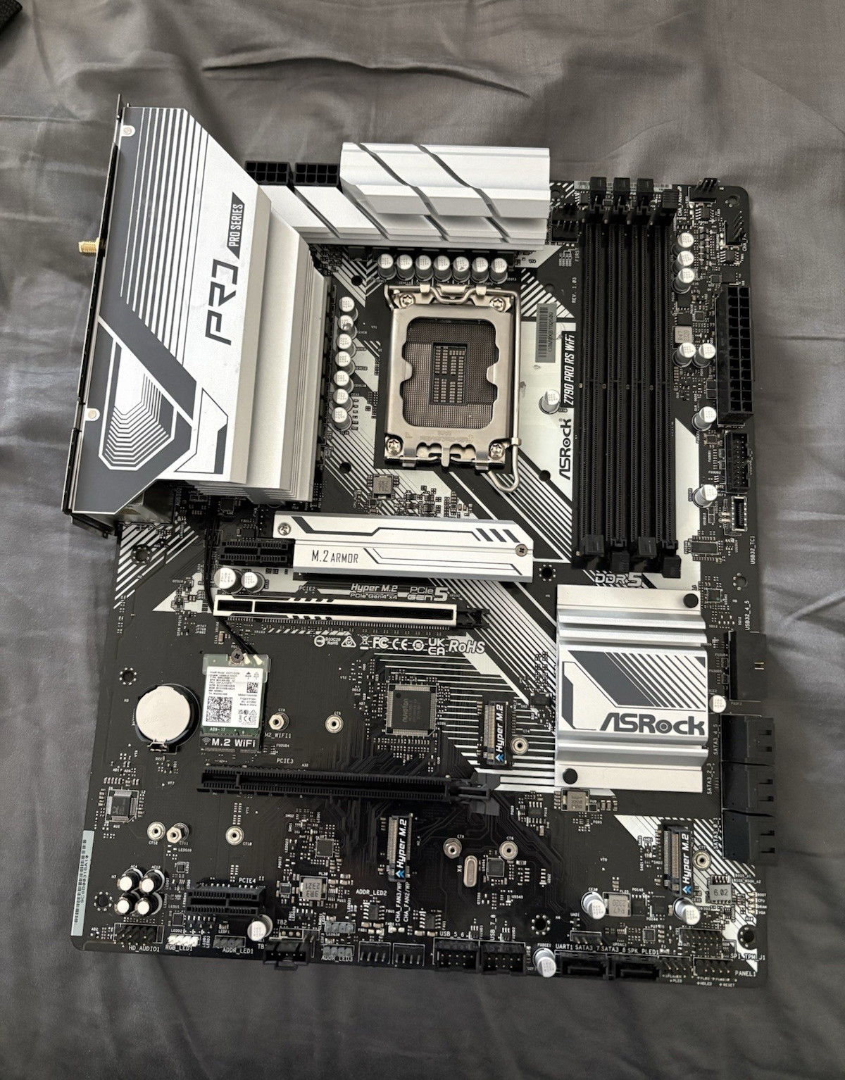 ASRock Z790 Pro RS WiFi ATX Motherboard LGA1700 DDR5 for Intel Gaming
