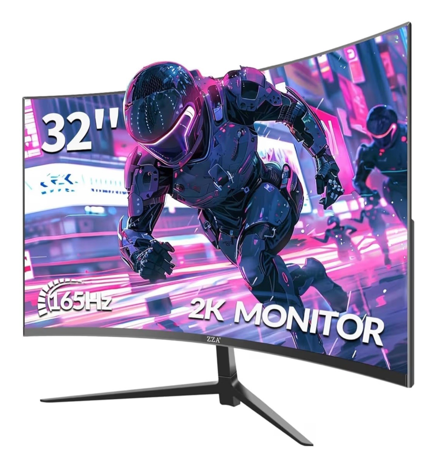 ZZA 32 Inch Curved Monitor,1440p VA Screen 165Hz, 1500R Curved Gming...