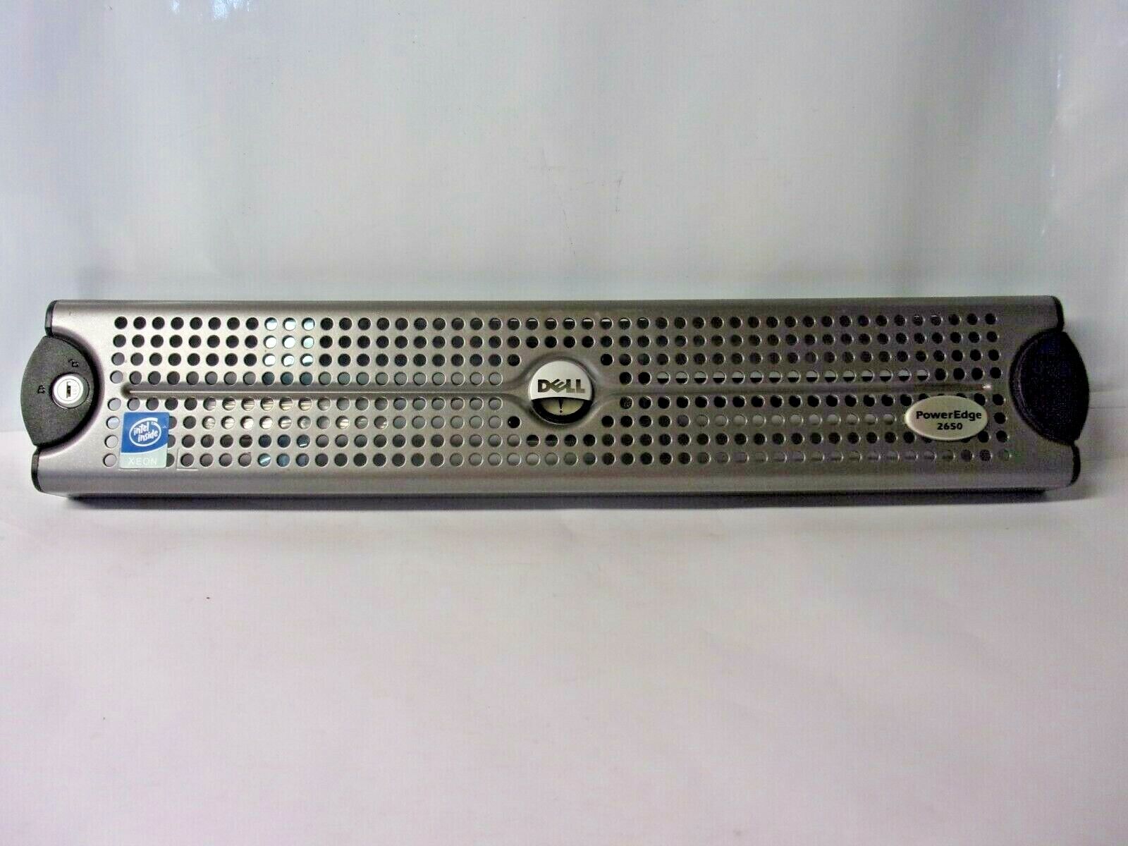 Dell PowerEdge 2650 Server Faceplate Front Bezel Cover Panel Silver w/ Keys
