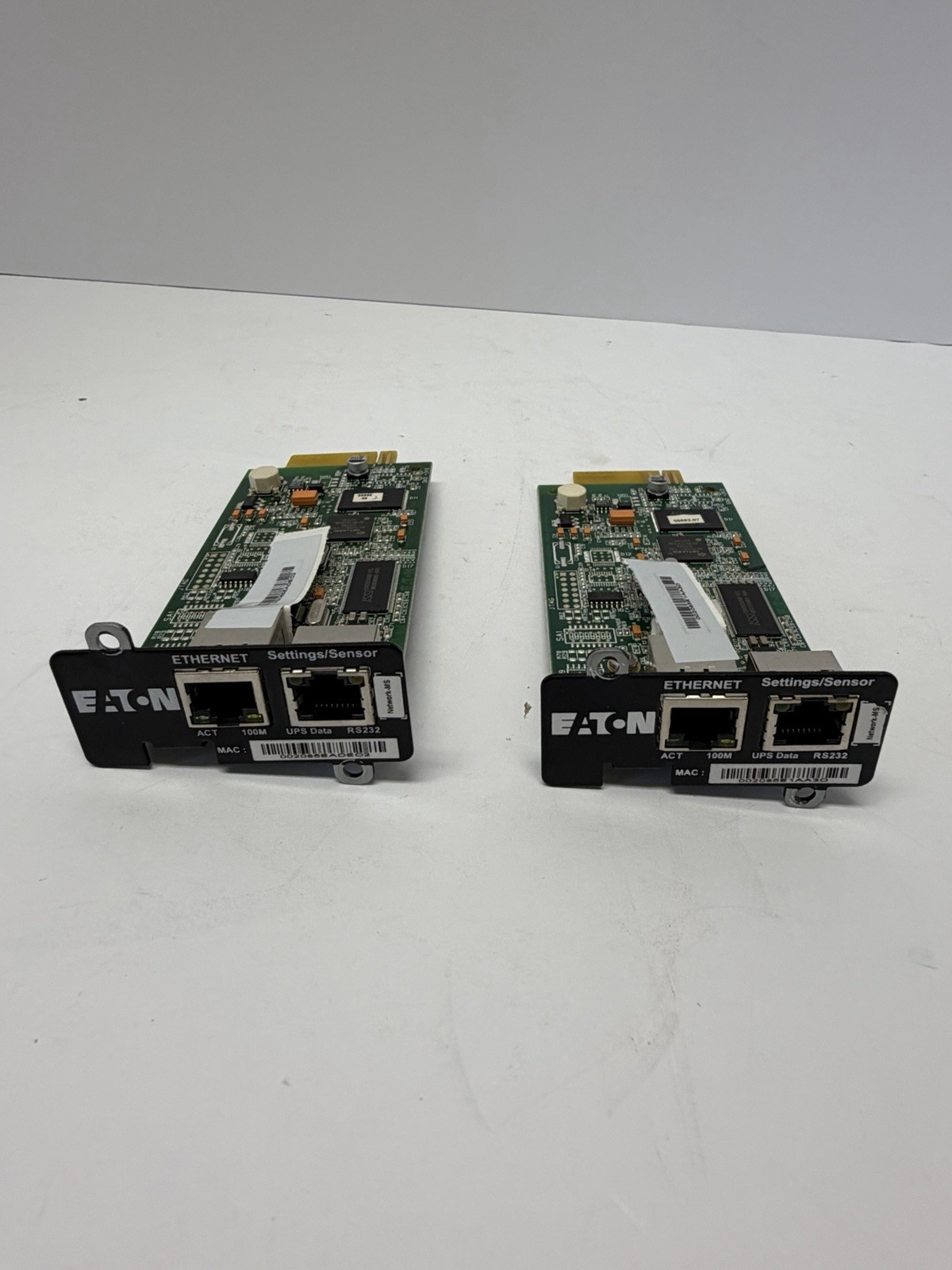 Lot Of 2 Eaton Network MS Management Card 710-00255-07P, WORKING 