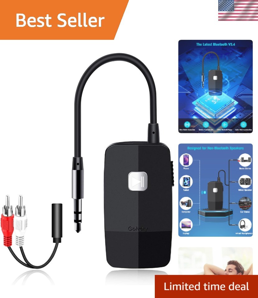 Bluetooth V5.4 Receiver for Speakers - Wireless Music Streaming Made Easy