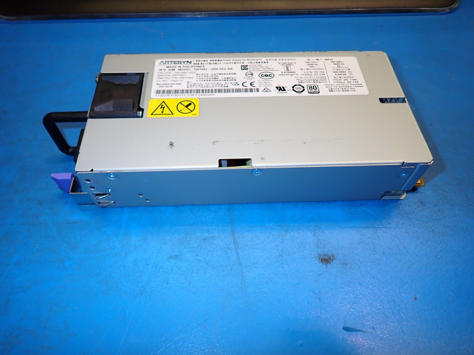 IBM 03FP302 1400W (200-240V) 8A PSU Switching Server Power Supply