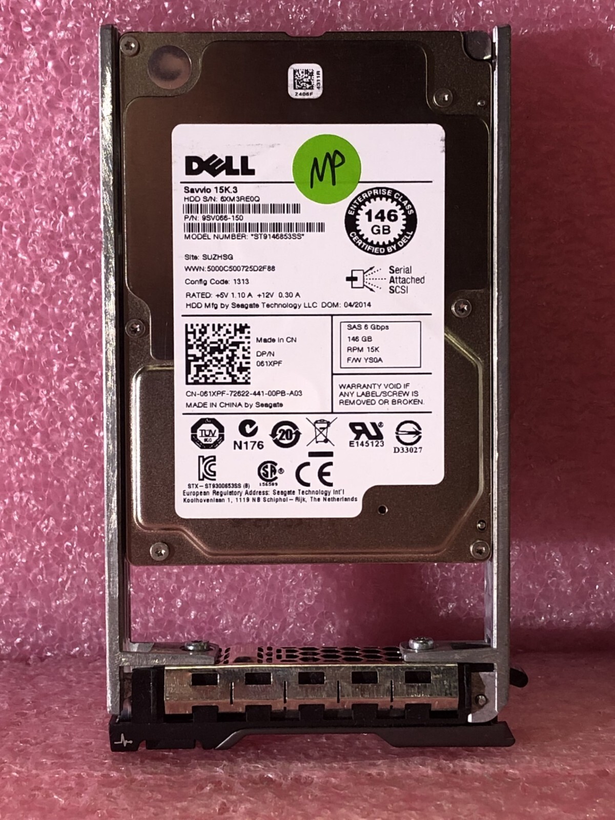 Dell 61XPF 146gb 15k 2.5 6gbps SAS hard drive