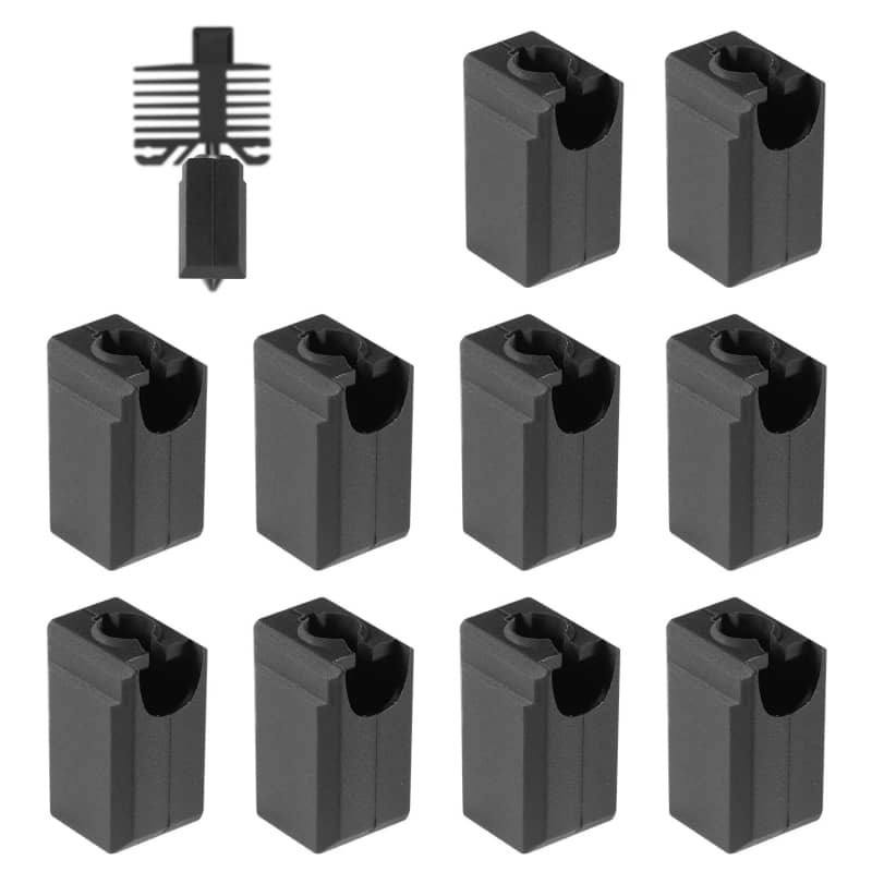 10pcs Silicone Sock Compatible with Bambu Lab X1 X1C P1P P1S Carbon Extruder