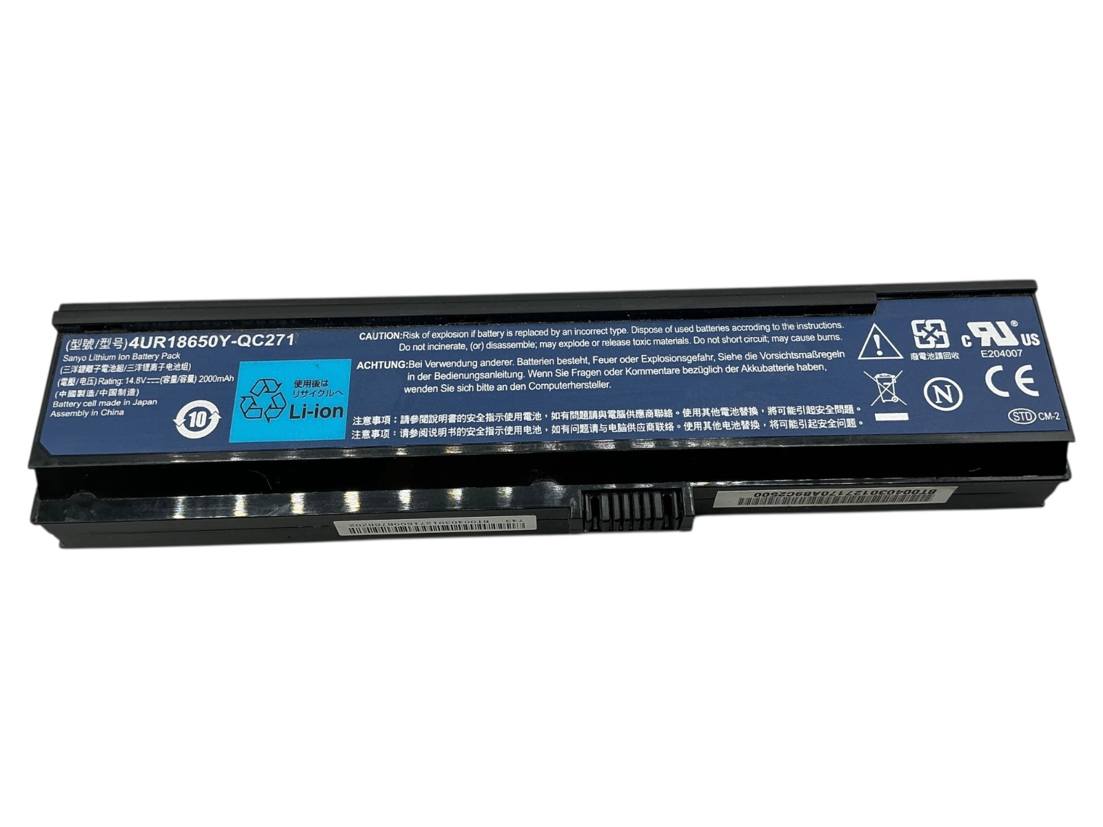 Li-ion battery pack, 14.8V Gateway 4UR18650F-2-QC-TA1, SQU-507, M280, Untested