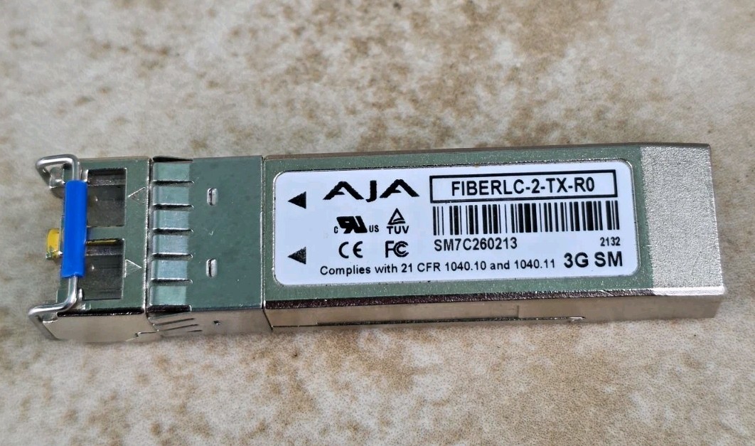 AJA FIBERLC-2-TX-R0 2-Channel 3G-SDI Single Mode LC Fiber Transmitter SFP
