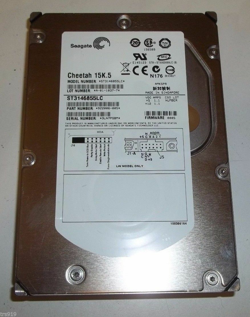 Seagate Cheetah 146.8GB Internal 15000RPM 3.5" (ST3146855LC) HDD