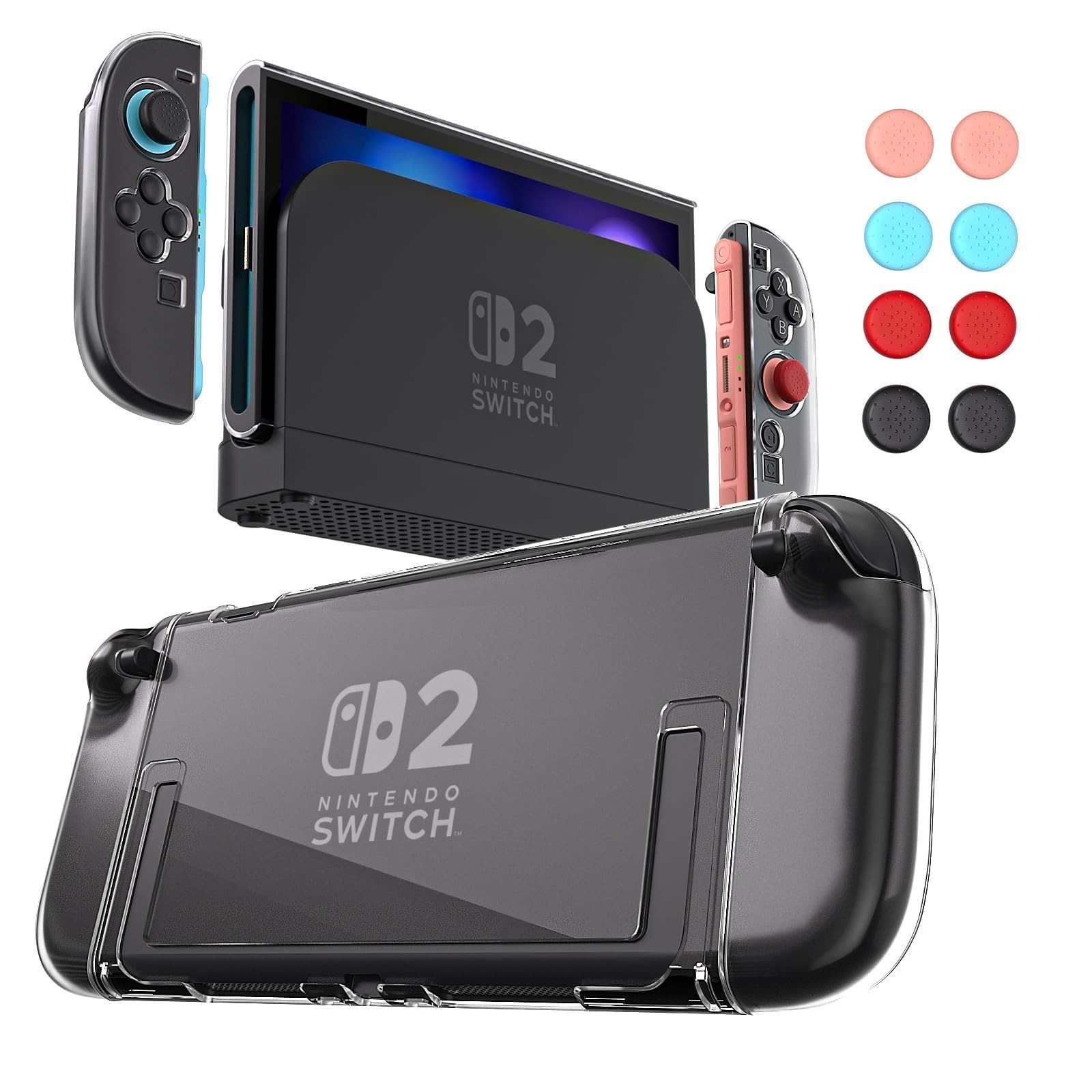 Switch 2 Dockable Case with Screen Protector - Clear Hard Shell Cover