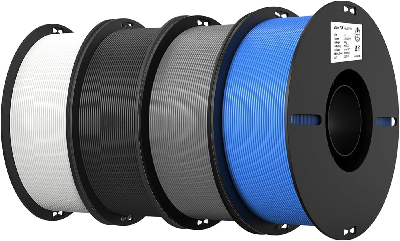 PLA Filament 1.75Mm Multi‑Color, 4‑Pack, 4KG Total