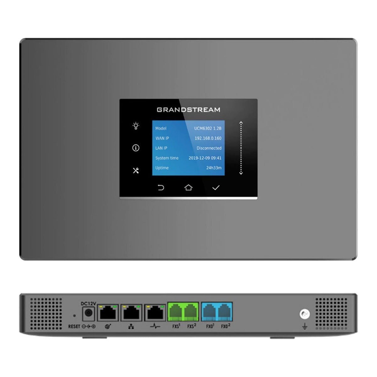 Grandstream UCM6302A Audio Series IP PBX – 2 FXS + 2 FXO, 500 Users & 75 Concurr