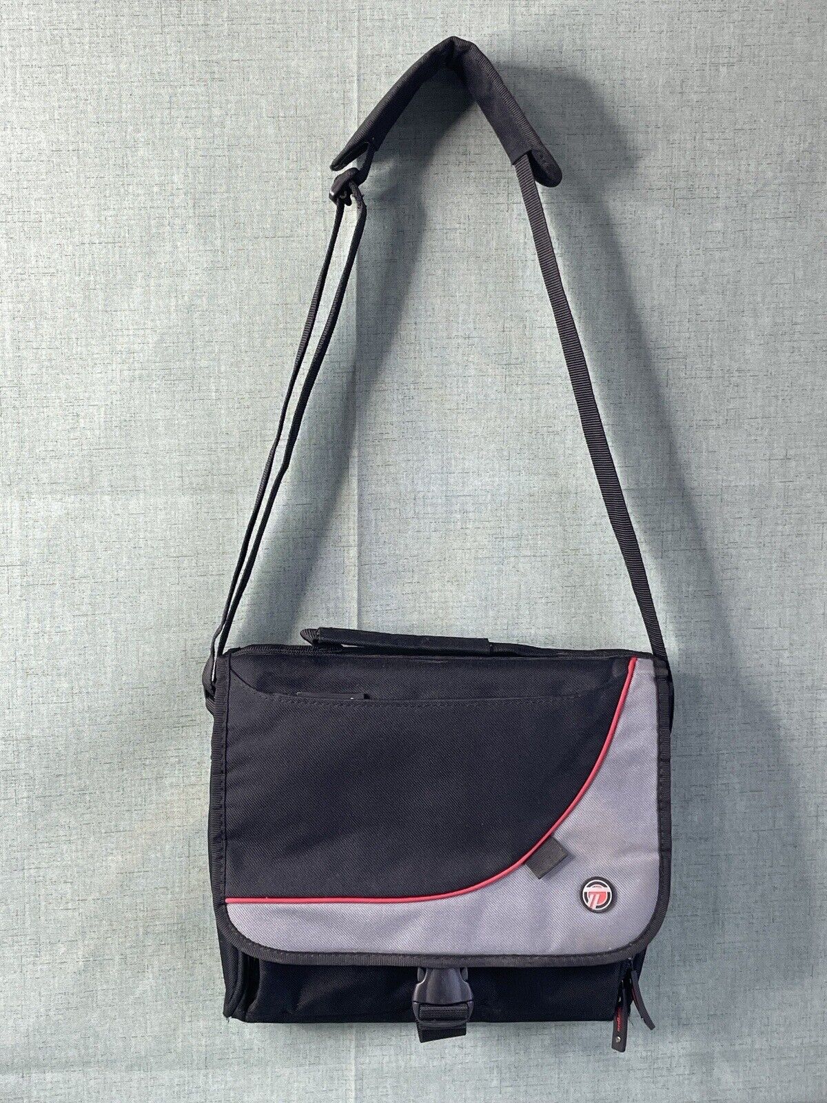 Targus Vintage Black Laptop Bag Padded Multi Pocket Carry Handle Shoulder Strap