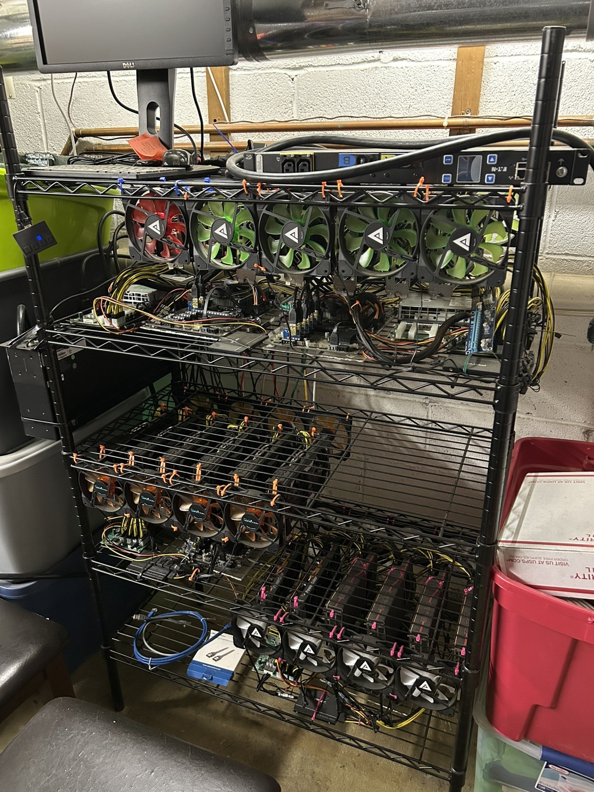 x4 Mining Rig Kits w/CPU 8GB RAM, Power Supplies, and Breakout Boards
