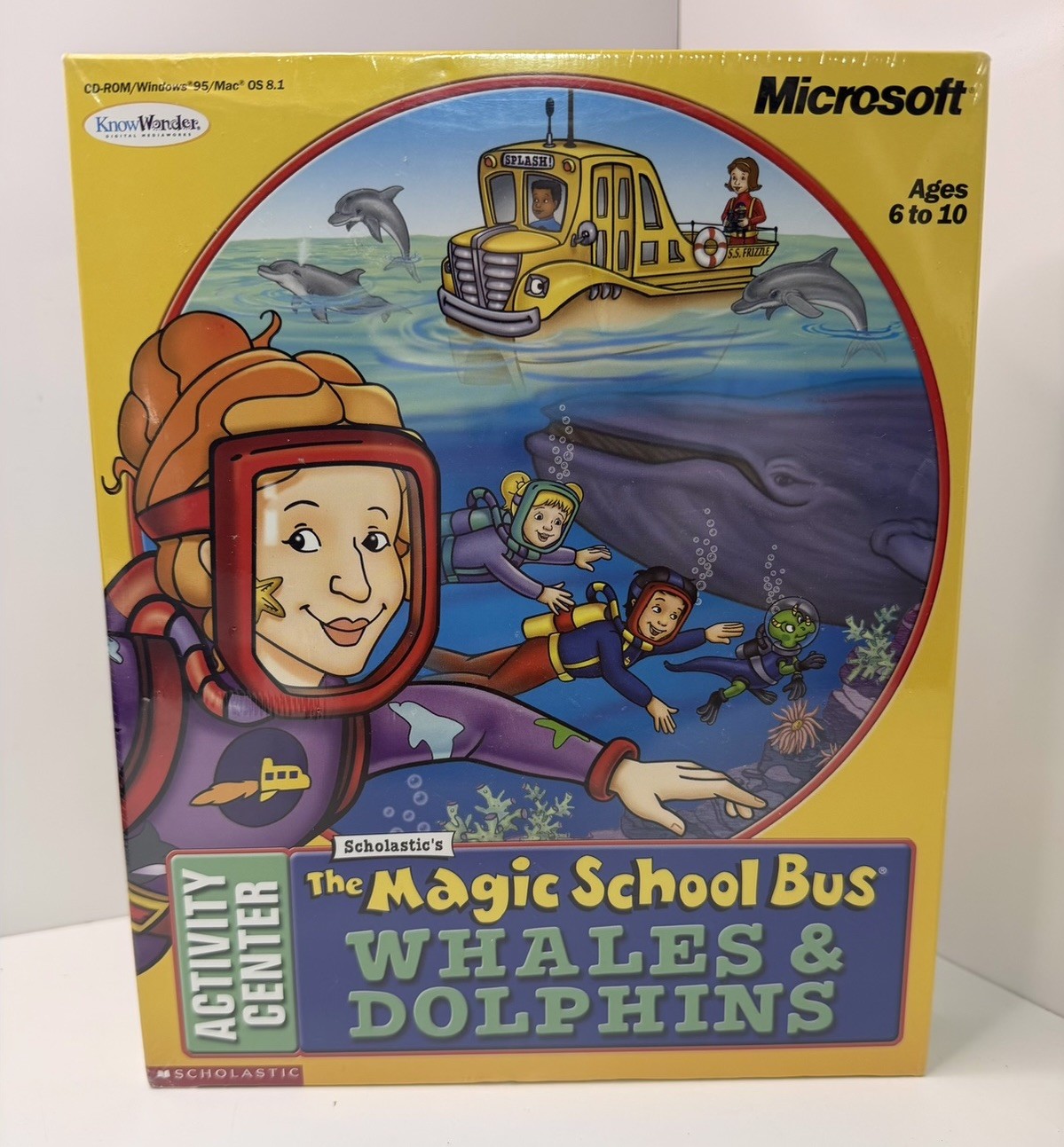 Microsoft Magic School Bus Whales & Dolphins – PC/Mac CD-ROM – NEW Sealed