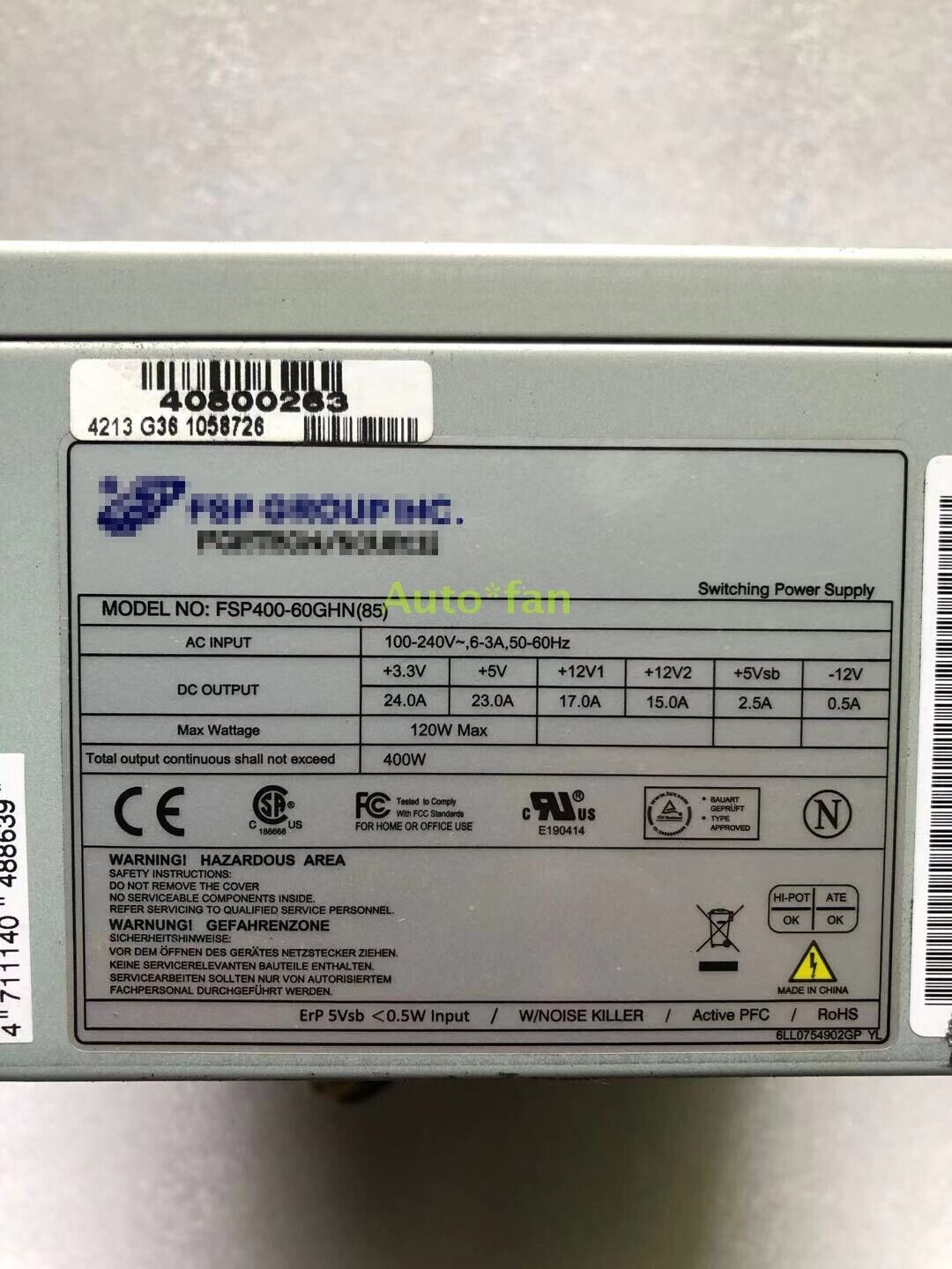 INC FSP400-60GHN85 400W industrial power supply FSP40060GHN85